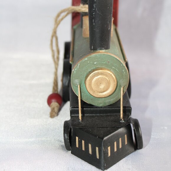 Tin Train Railroad Engine Christmas Tree Ornament - Picture 4 of 5